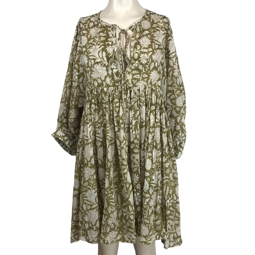 Daughters of India Green Floral Dress